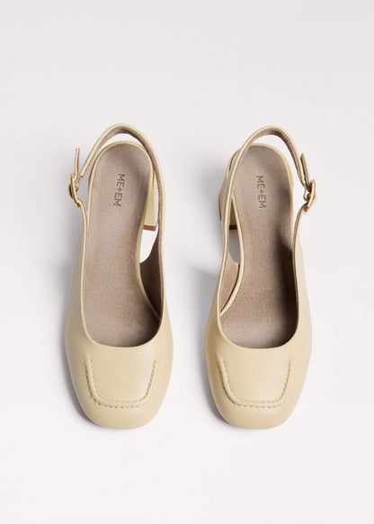 Cream Occasion Slingback Heel