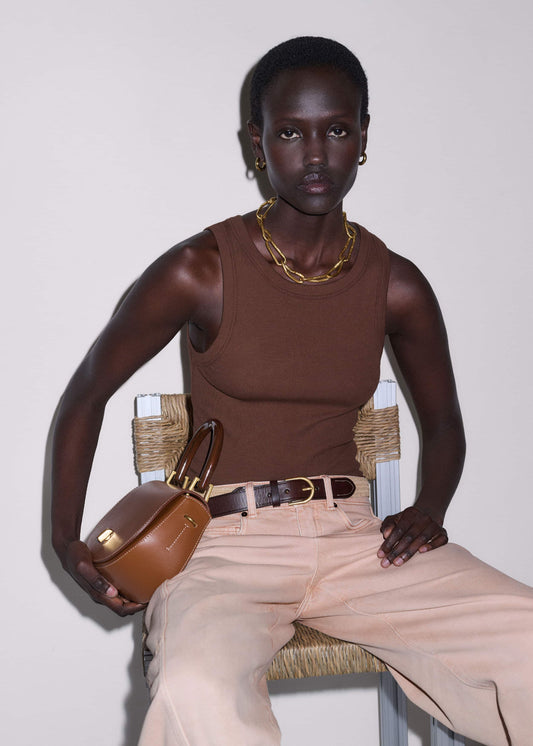 Natural Round Raffia Summer Belt
