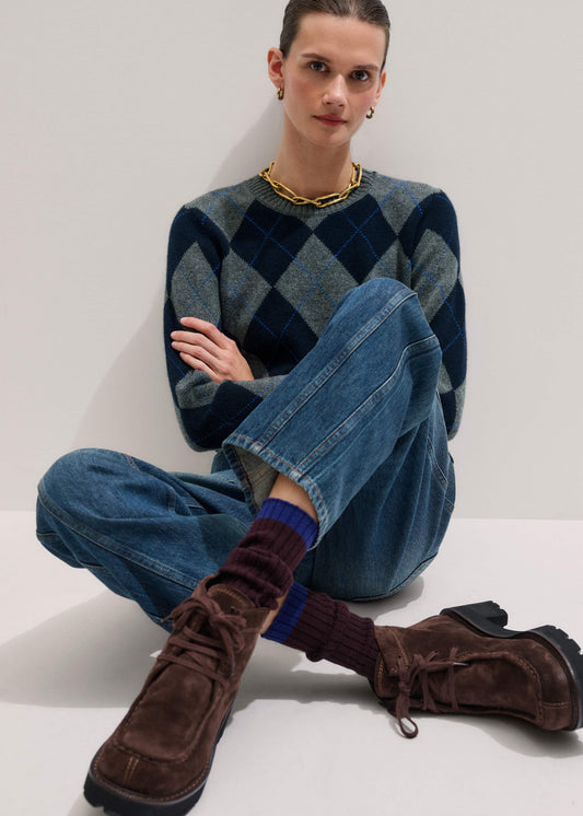 Dark Brown Boot Sock
