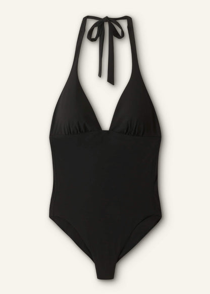 Black Adjustable Halterneck Swimsuit