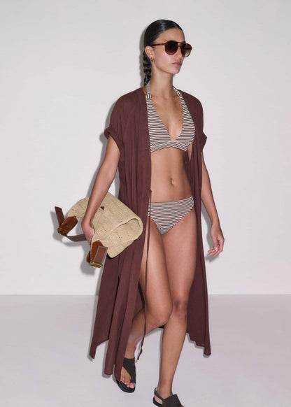 Cinnamon Brown Halterneck Bikini Top