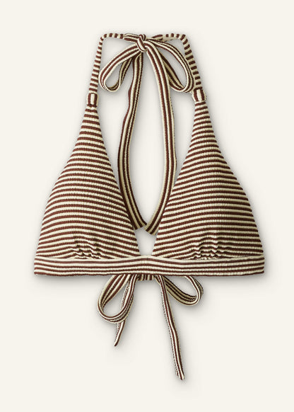 Cinnamon Brown Halterneck Bikini Top