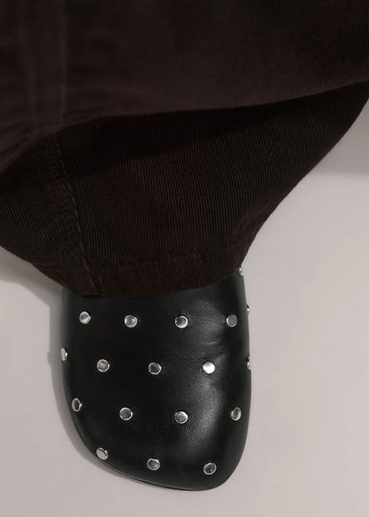 Black Studded Slipper