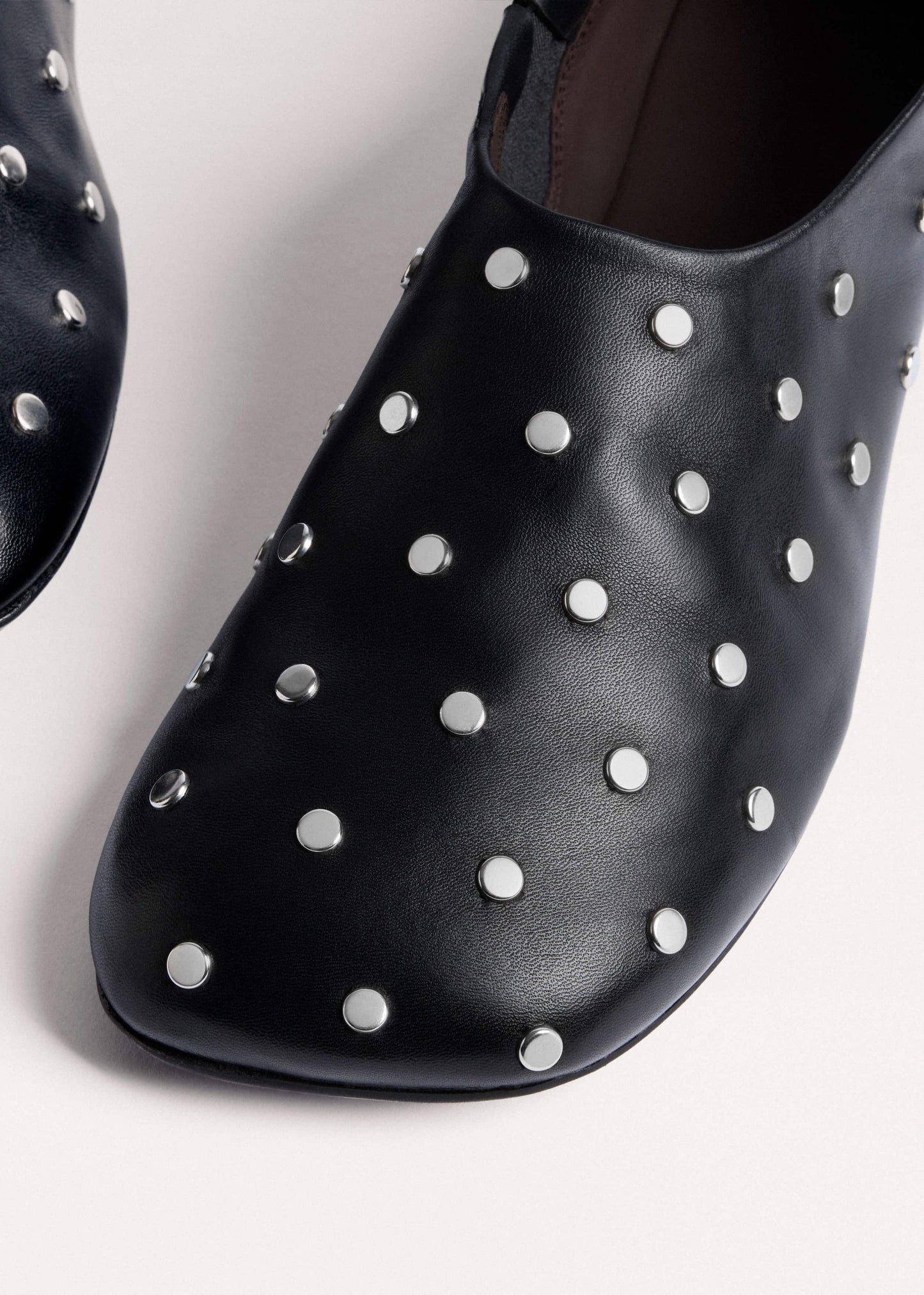 Black Studded Slipper