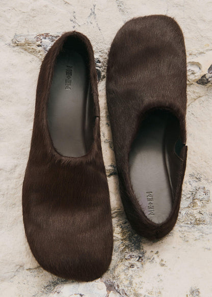 Brown Asymmetric Slipper
