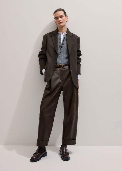 Brown Leather Double Buckle Shoe
