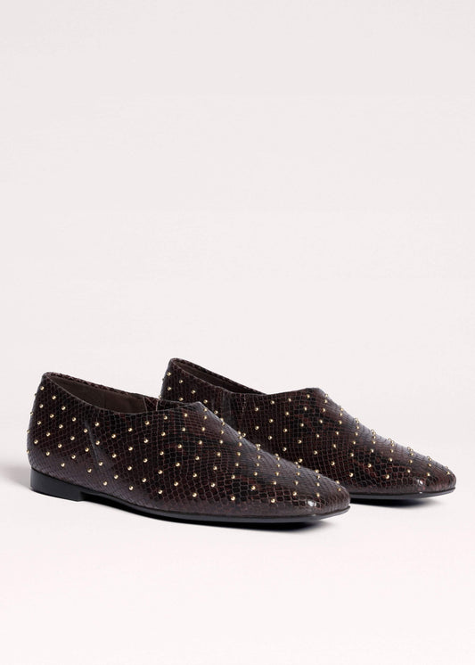 Brown Square Toe Slipper
