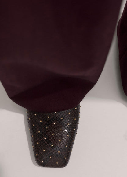 Brown Square Toe Slipper