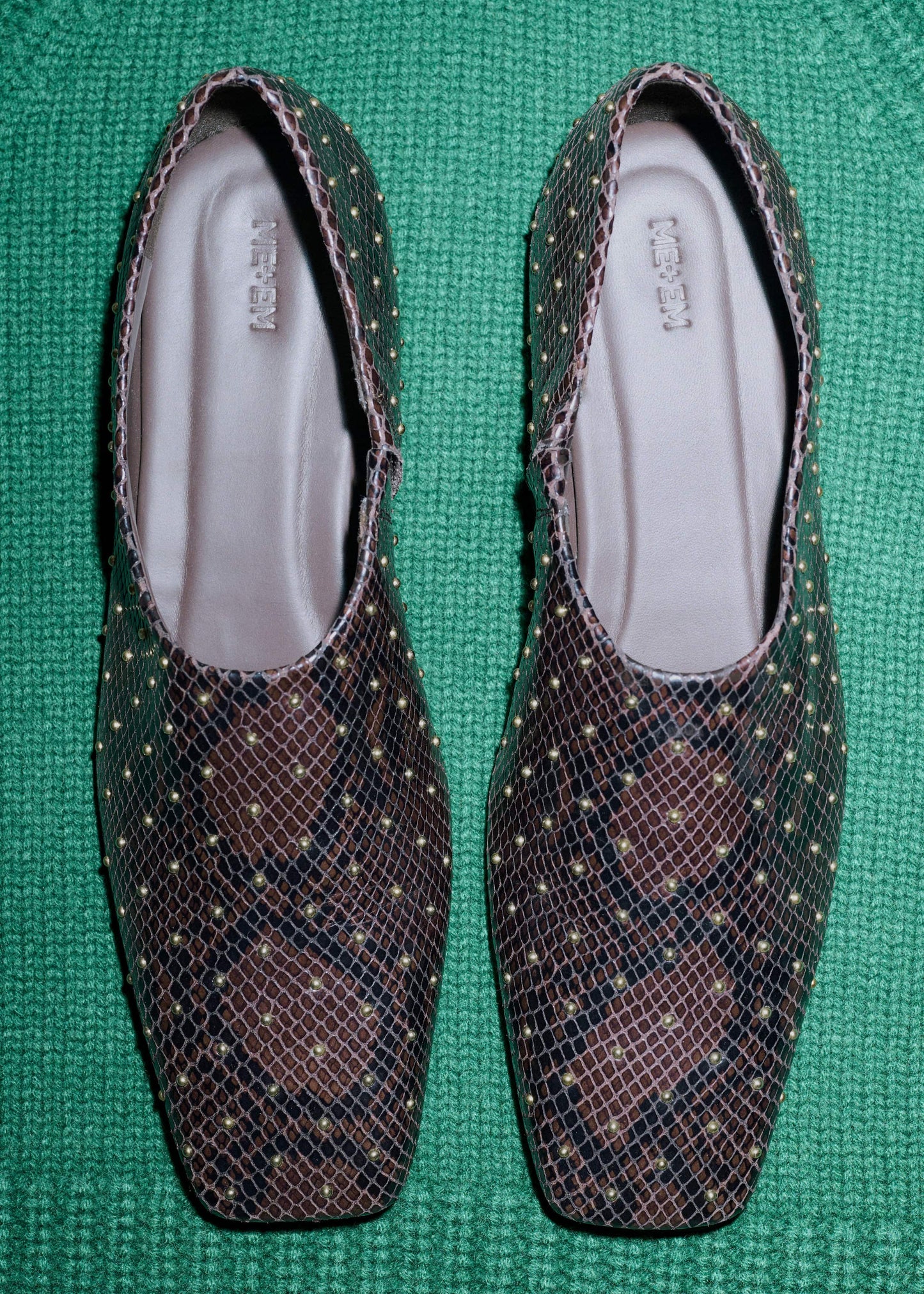 Brown Square Toe Slipper