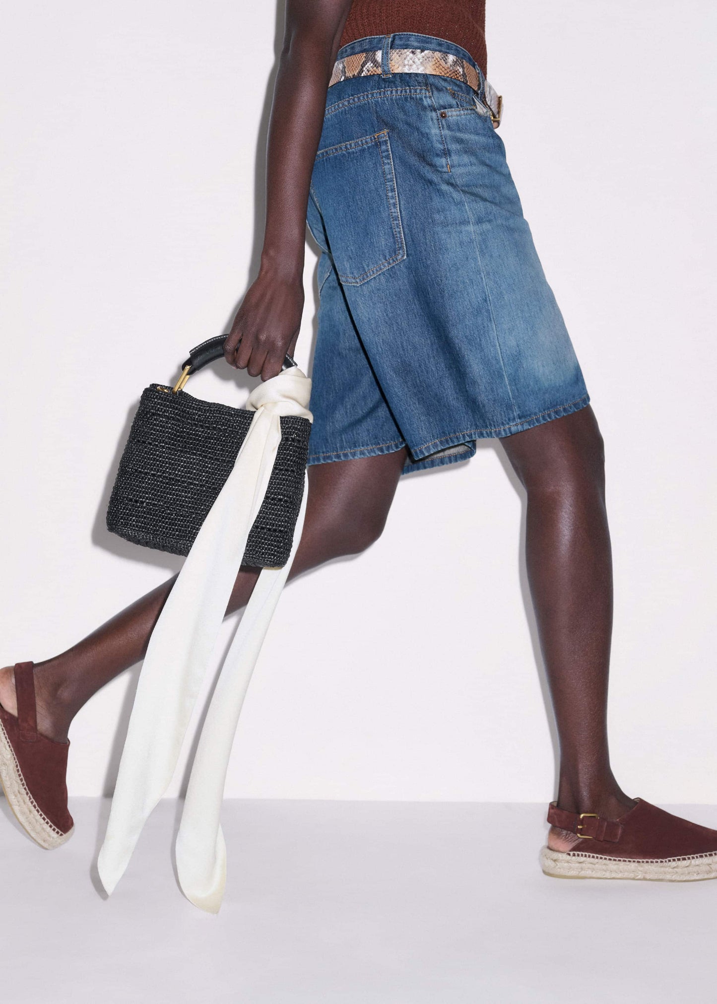 Dark Cinnamon Suede Slingback Espadrille