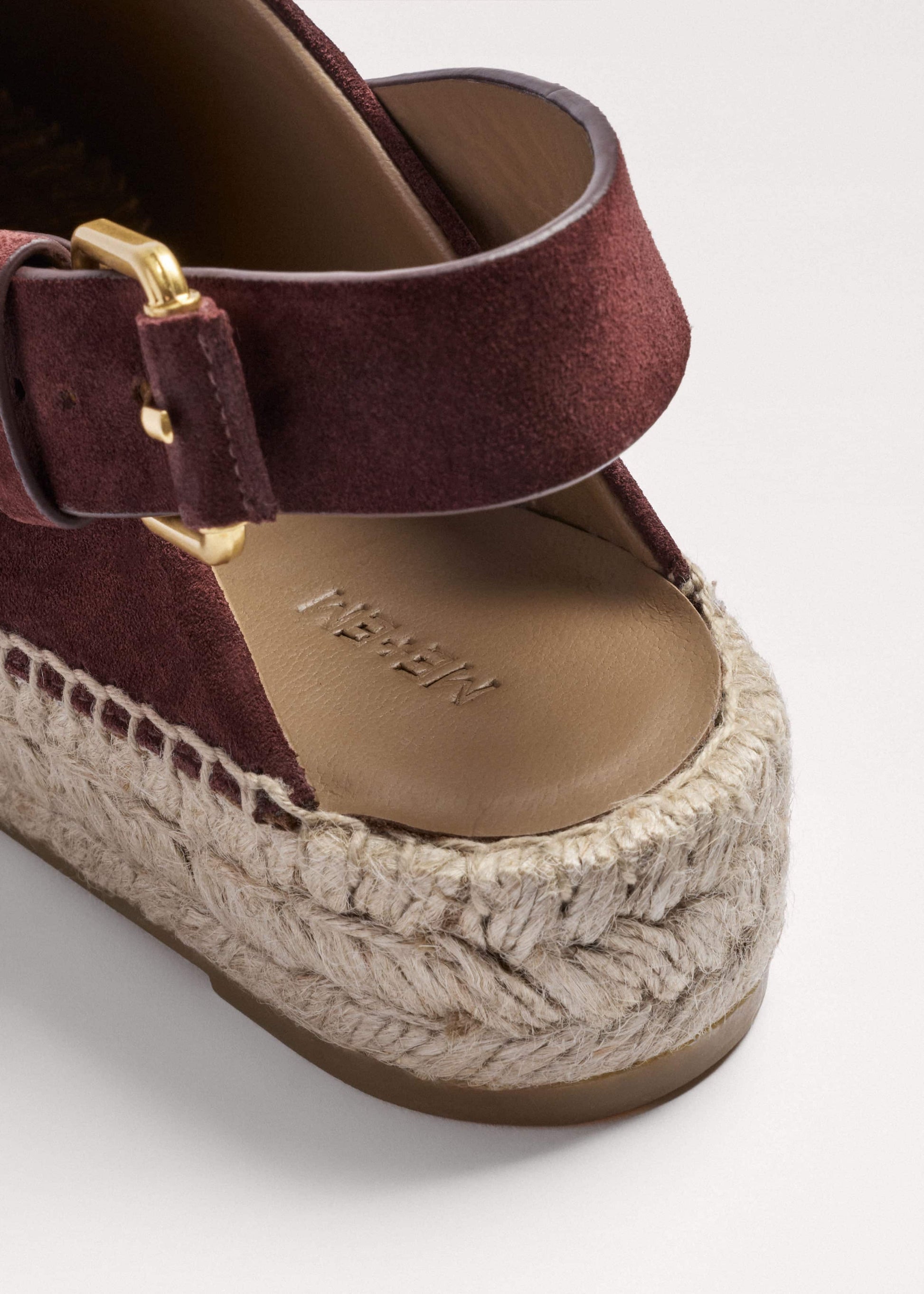 Dark Cinnamon Suede Slingback Espadrille