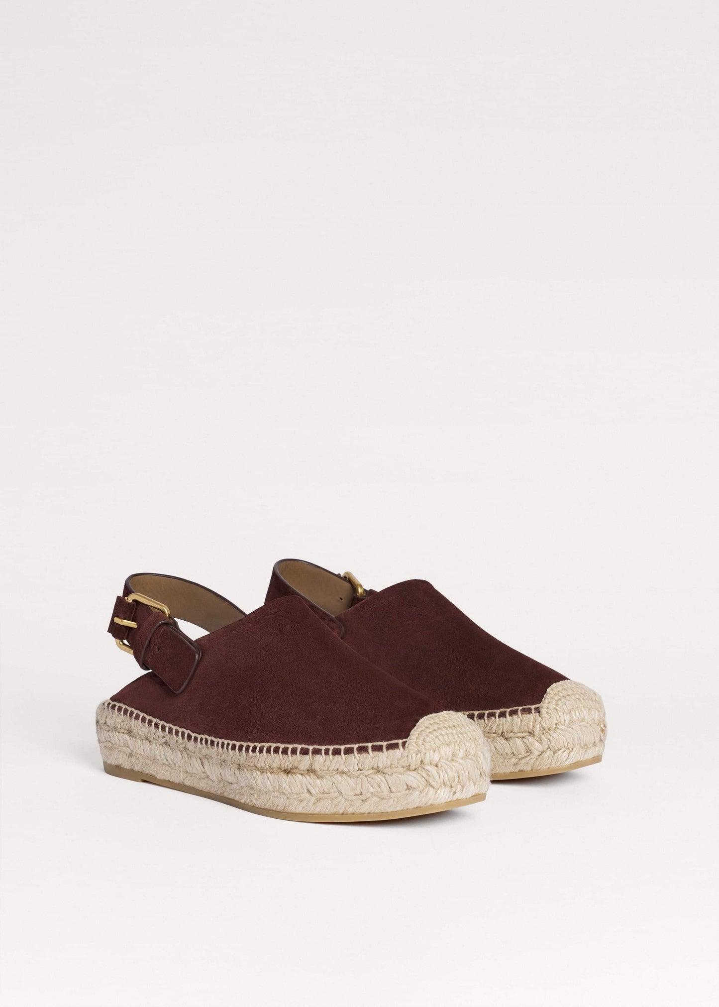 Dark Cinnamon Suede Slingback Espadrille