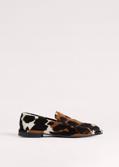 Brown Cow Print Travel Loafer