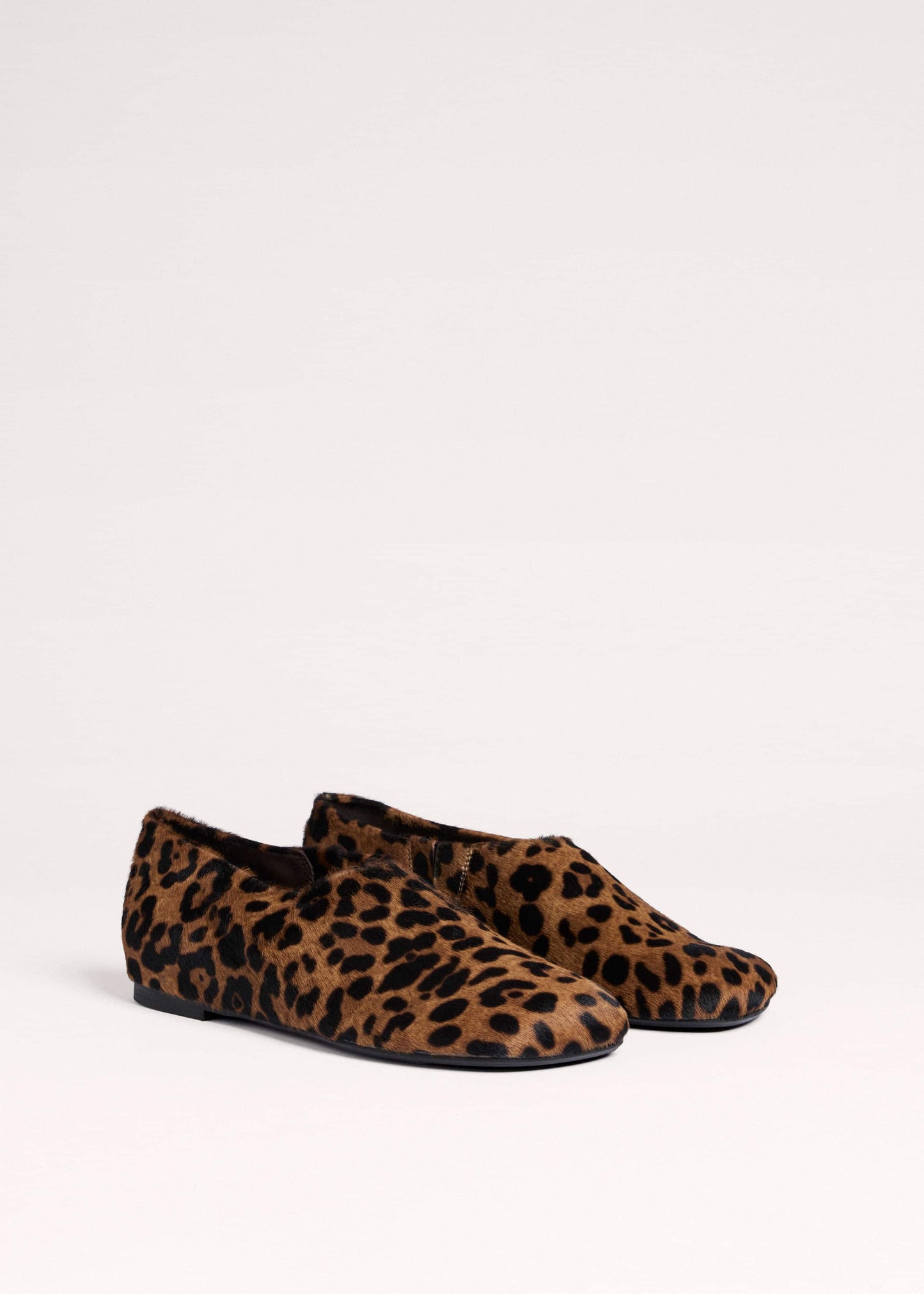 Dark Brown Leopard Print Asymmetric Slipper