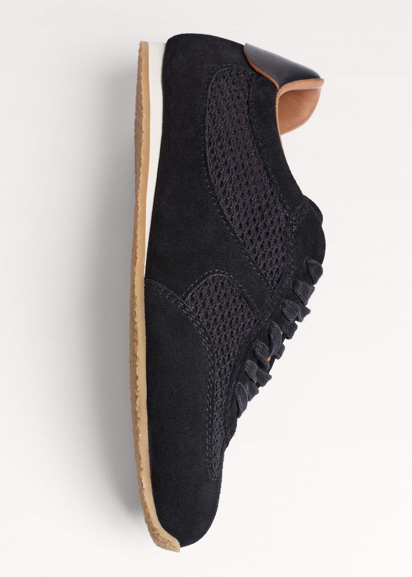 Black Mesh Retro Runner Sneaker