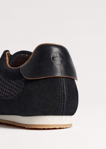 Black Mesh Retro Runner Sneaker