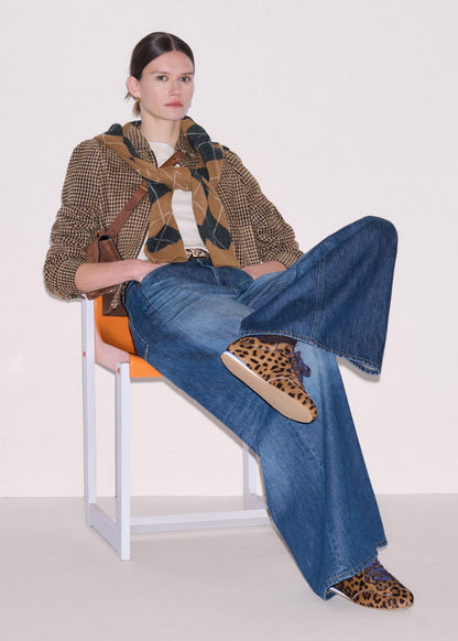 Brown Leopard Print Retro Runner