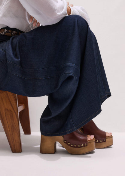 Dark Brown High Front Clog