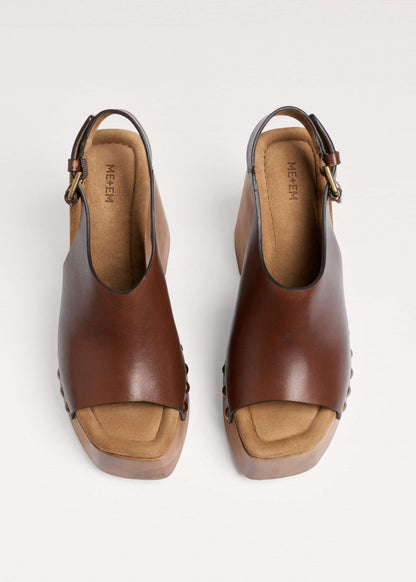 Dark Brown High Front Clog