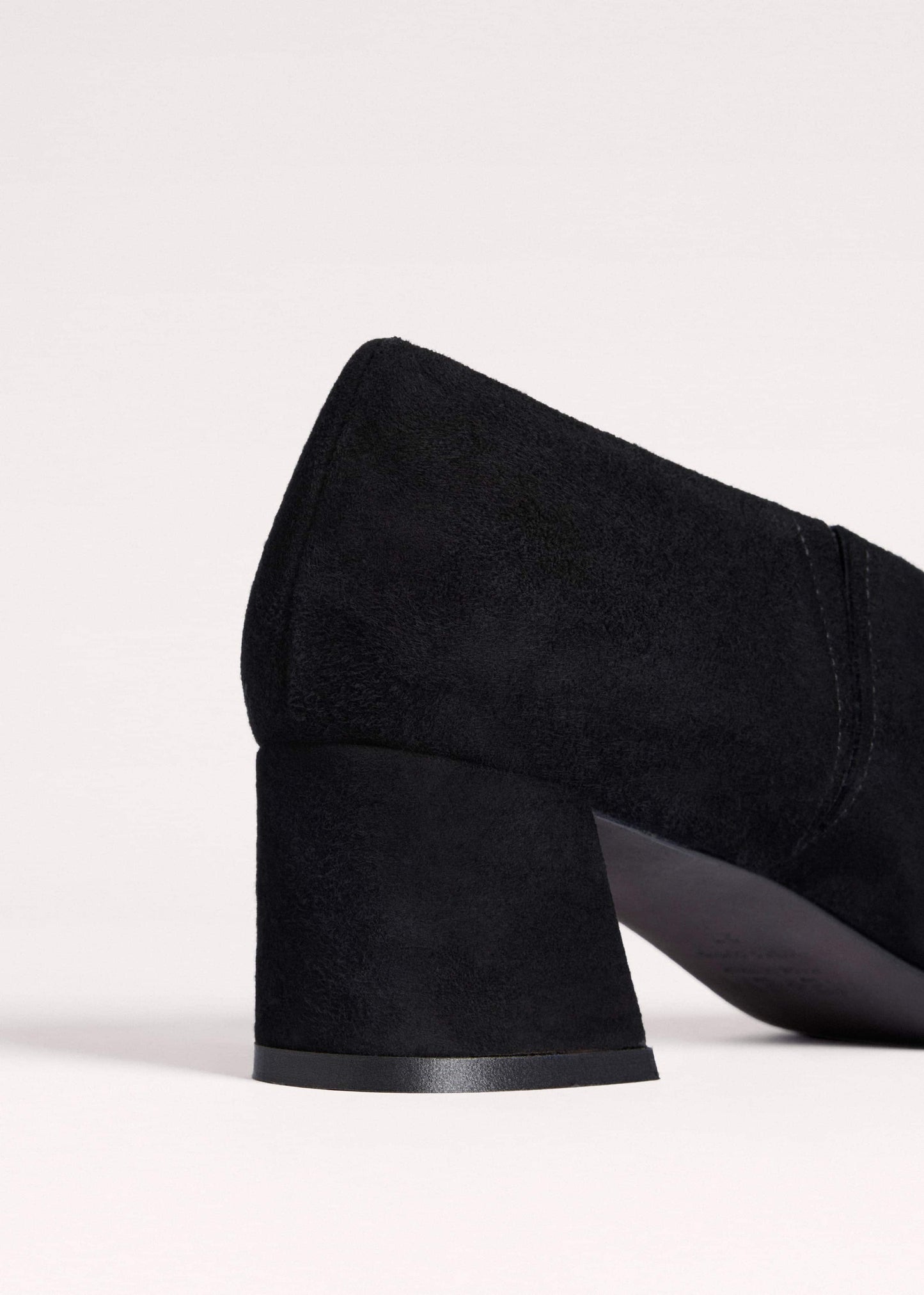 Black High Front Block Heel