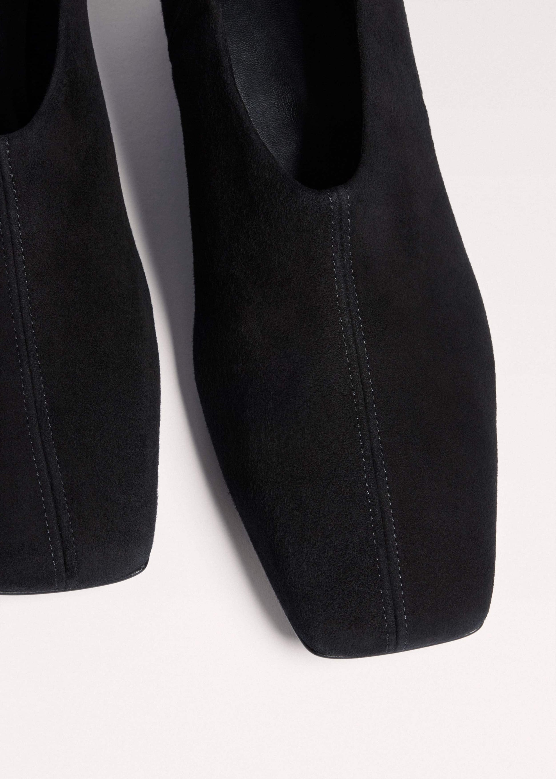 Black High Front Block Heel