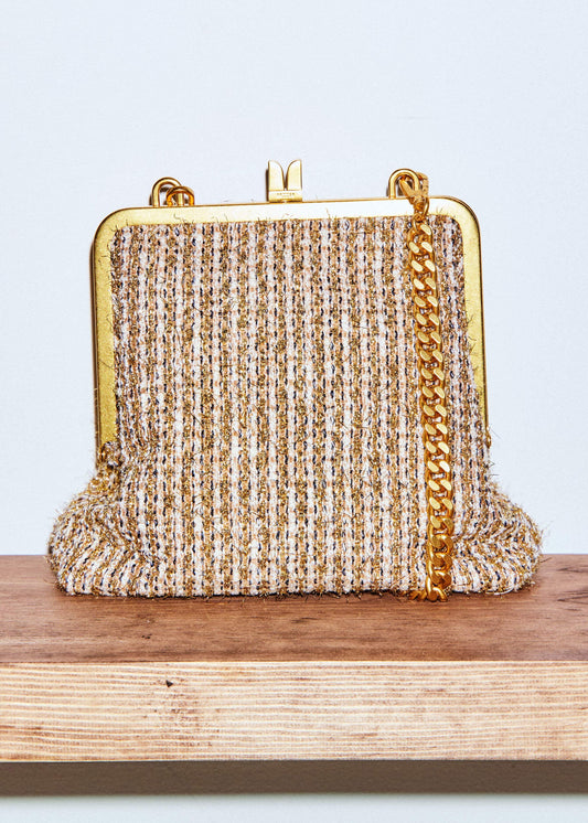 Gold Tweed AM-PM Crossbody Bag
