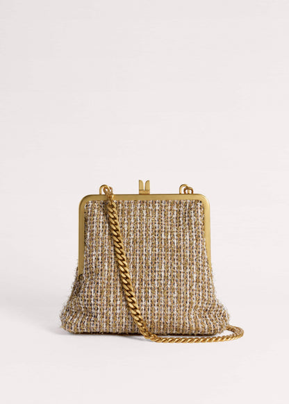 Gold Tweed AM-PM Crossbody Bag