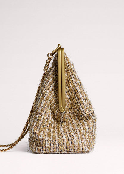 Gold Tweed AM-PM Crossbody Bag