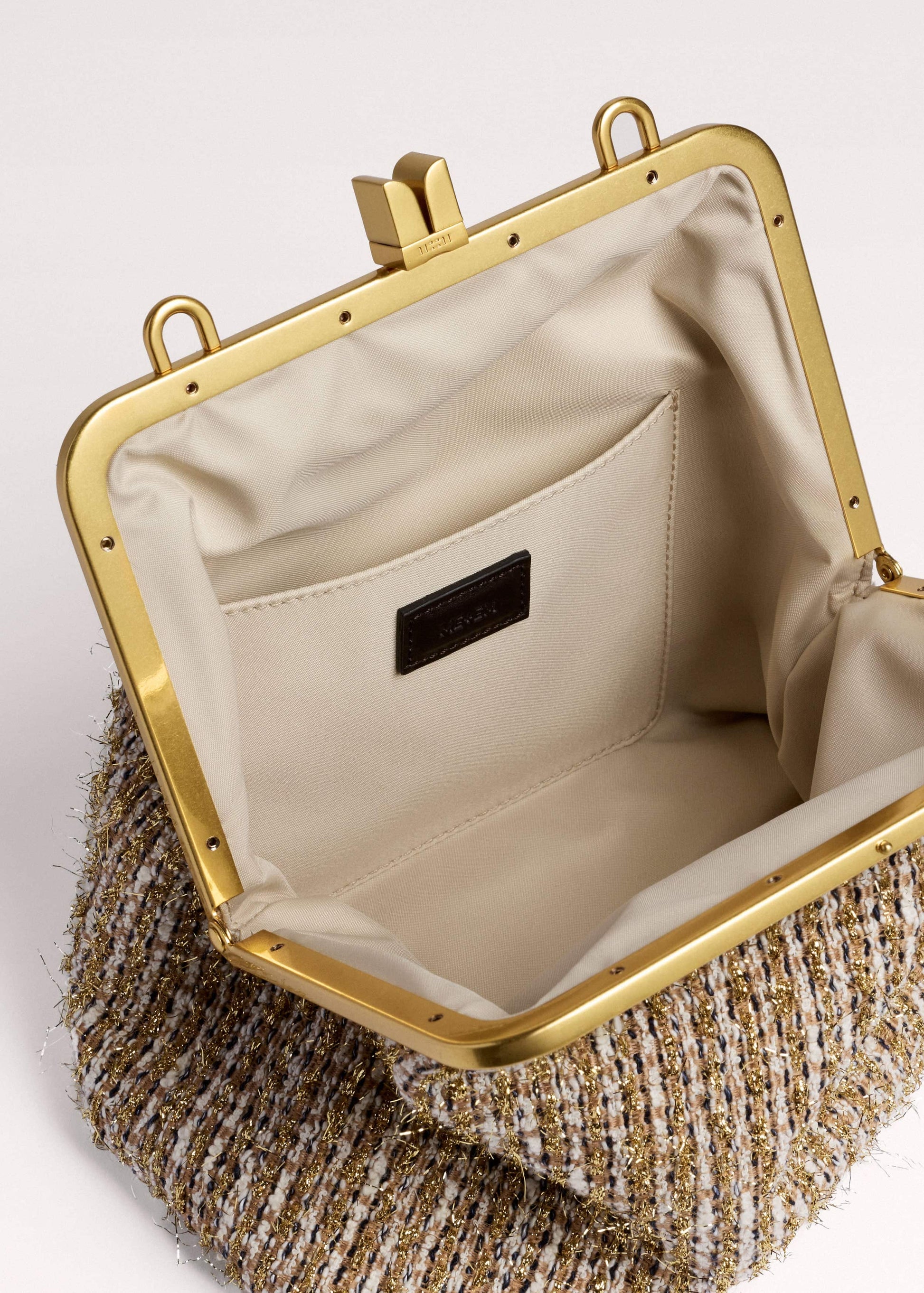 Gold Tweed AM-PM Crossbody Bag