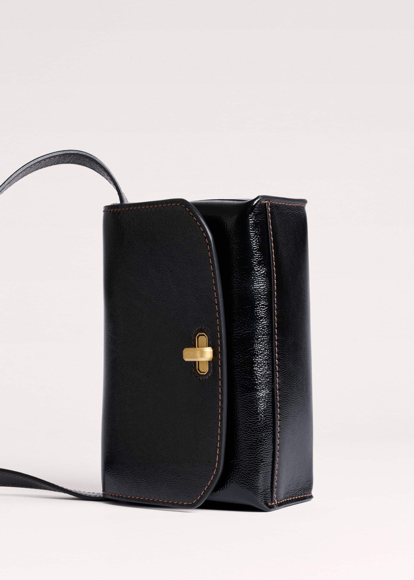 Black Leather Clutch + Crossbody Bag