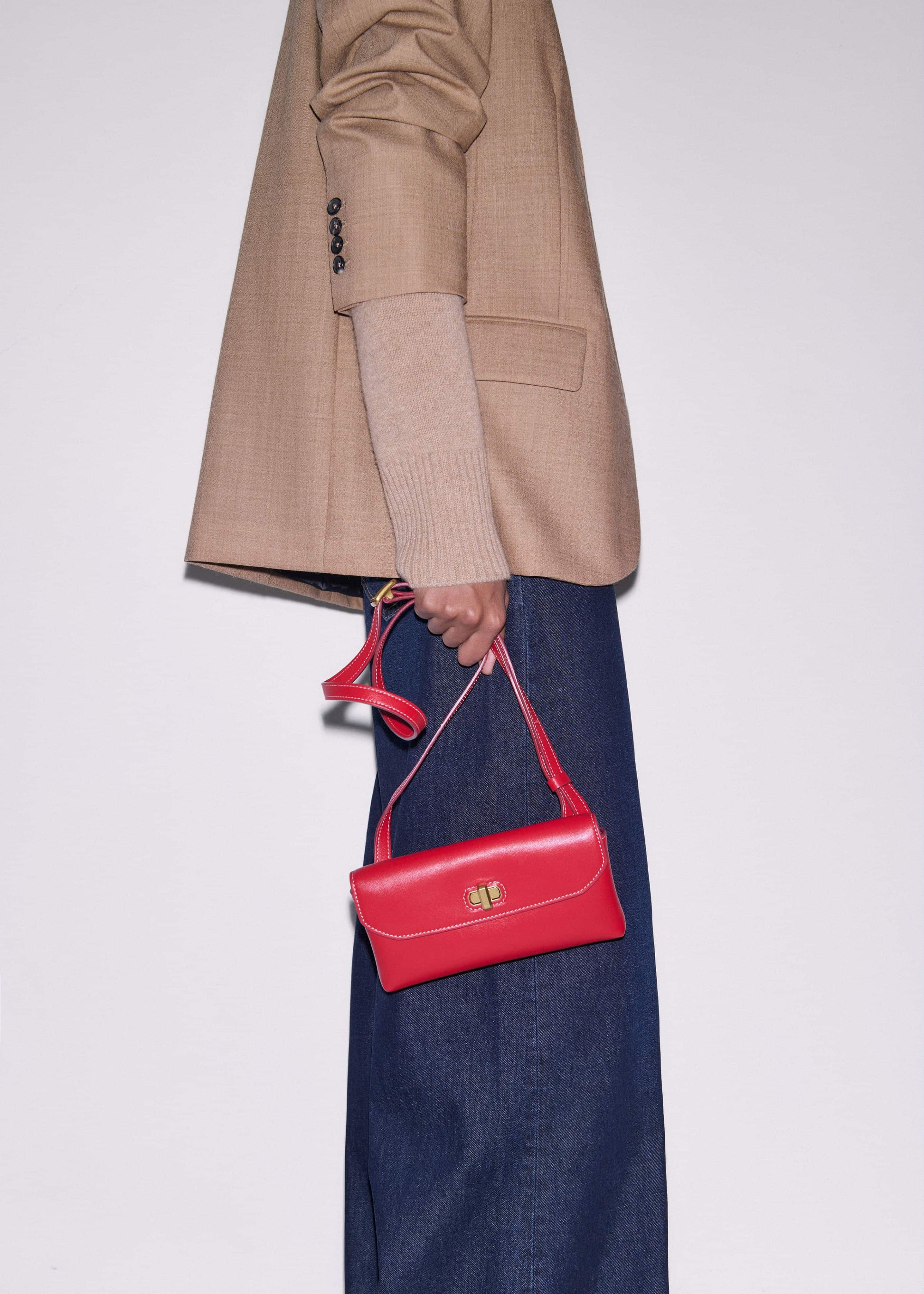 Red Leather Small Pouch