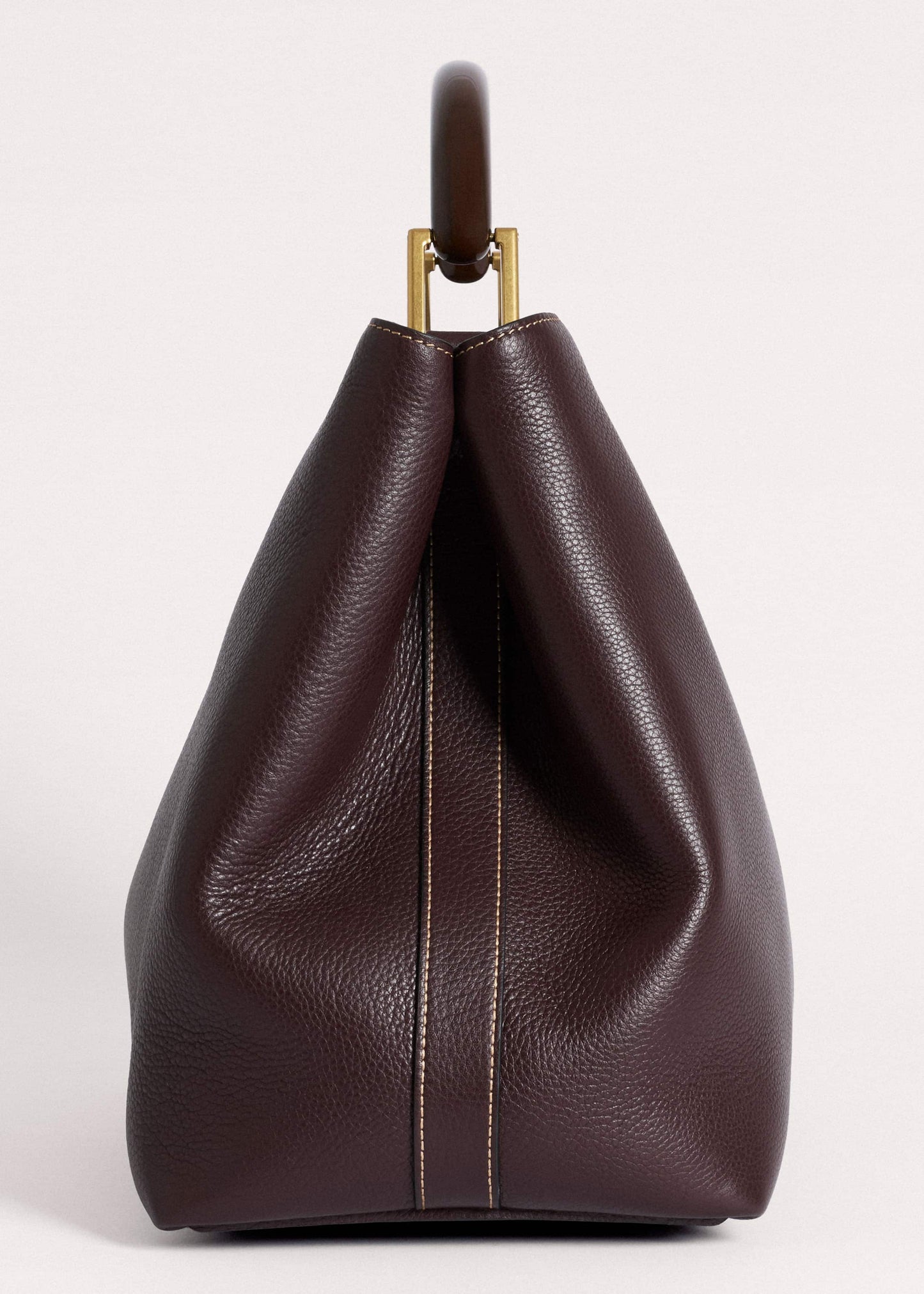 Red Leather Soft Constructed Day Bag