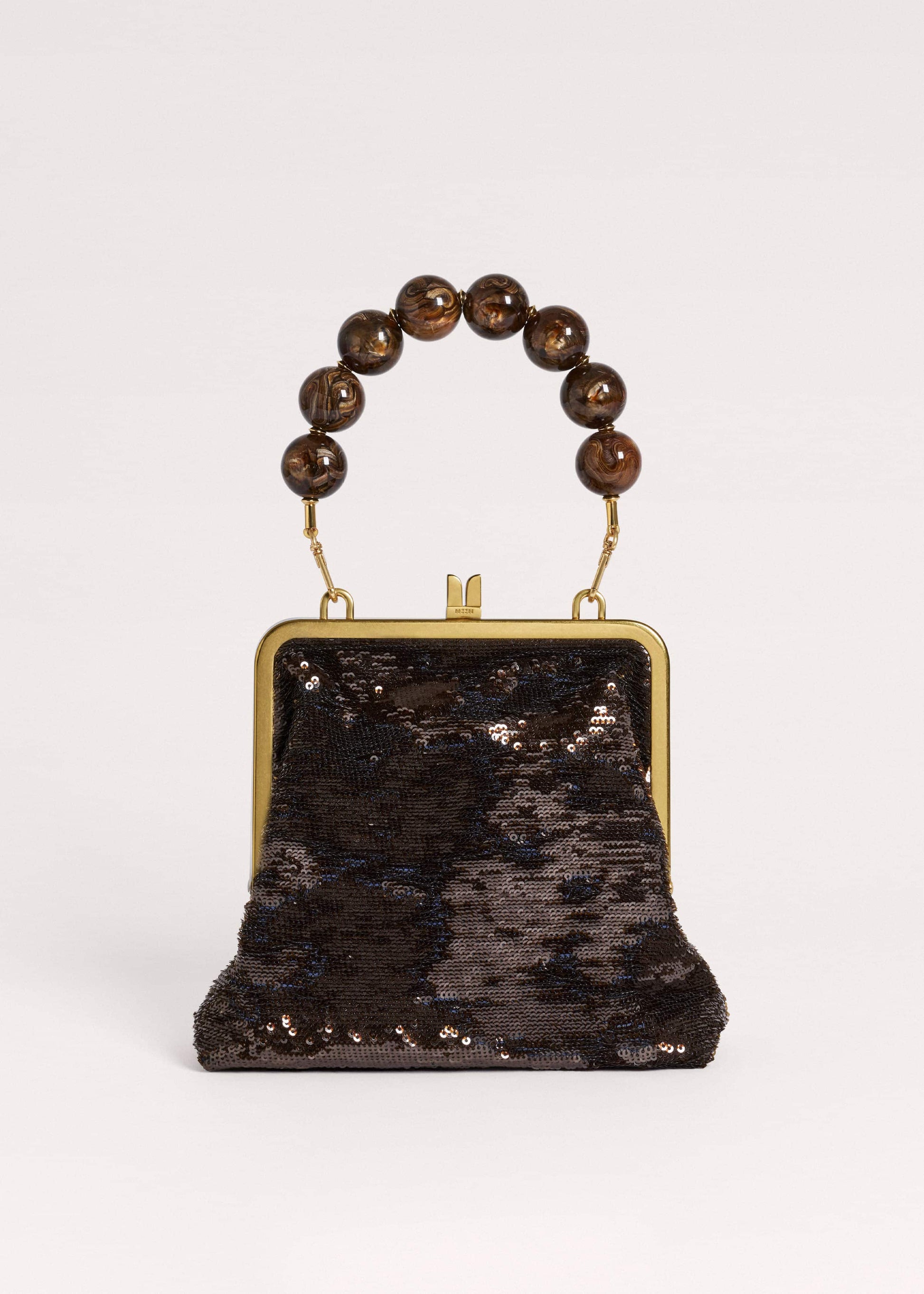 Brown Sequin Evening Bag