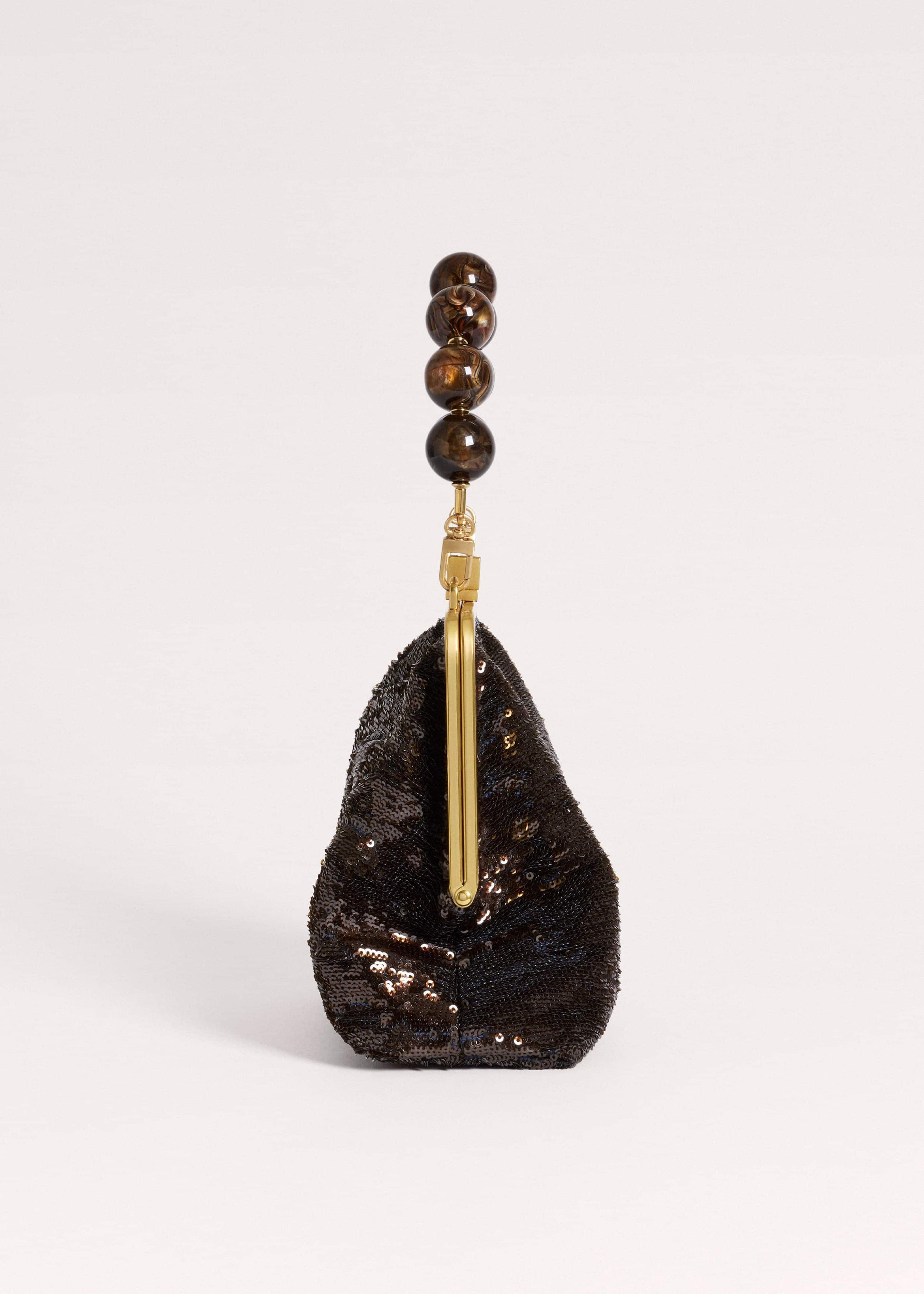 Brown Sequin Evening Bag
