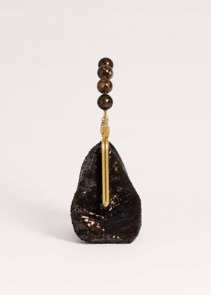 Brown Sequin Evening Bag