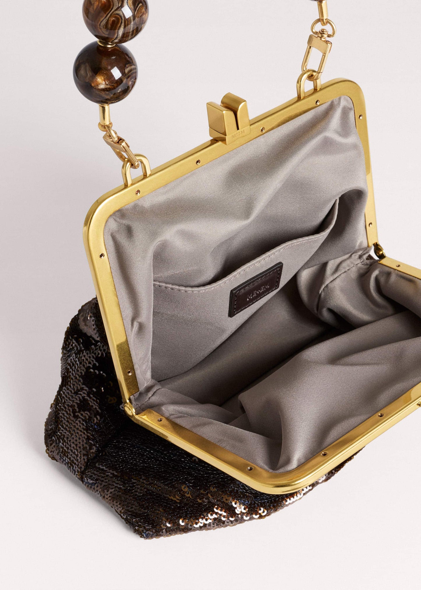 Brown Sequin Evening Bag