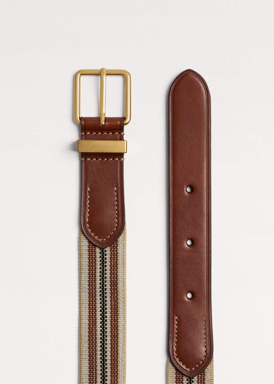 Brown Elastic Stretch Belt
