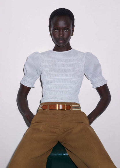 Brown Elastic Stretch Belt