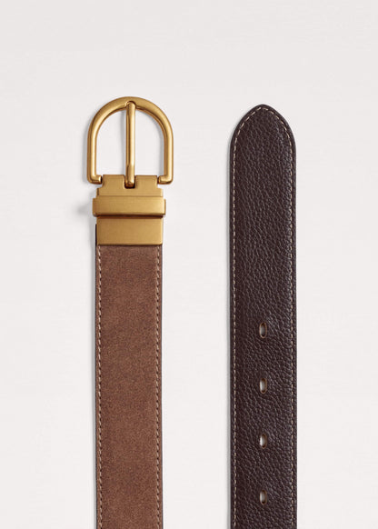 Brown Classic Round Reversible Belt