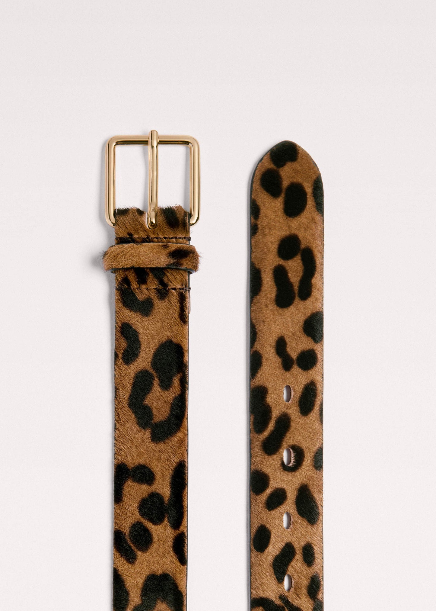 Brown Leopard Print Classic Belt
