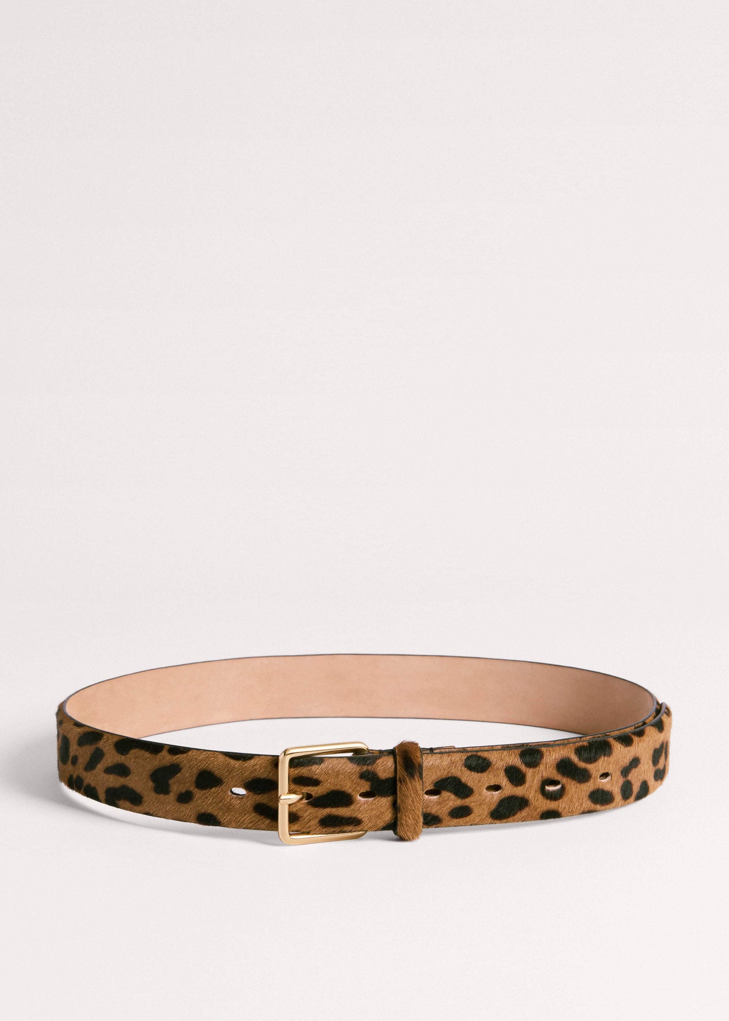 Brown Leopard Print Classic Belt