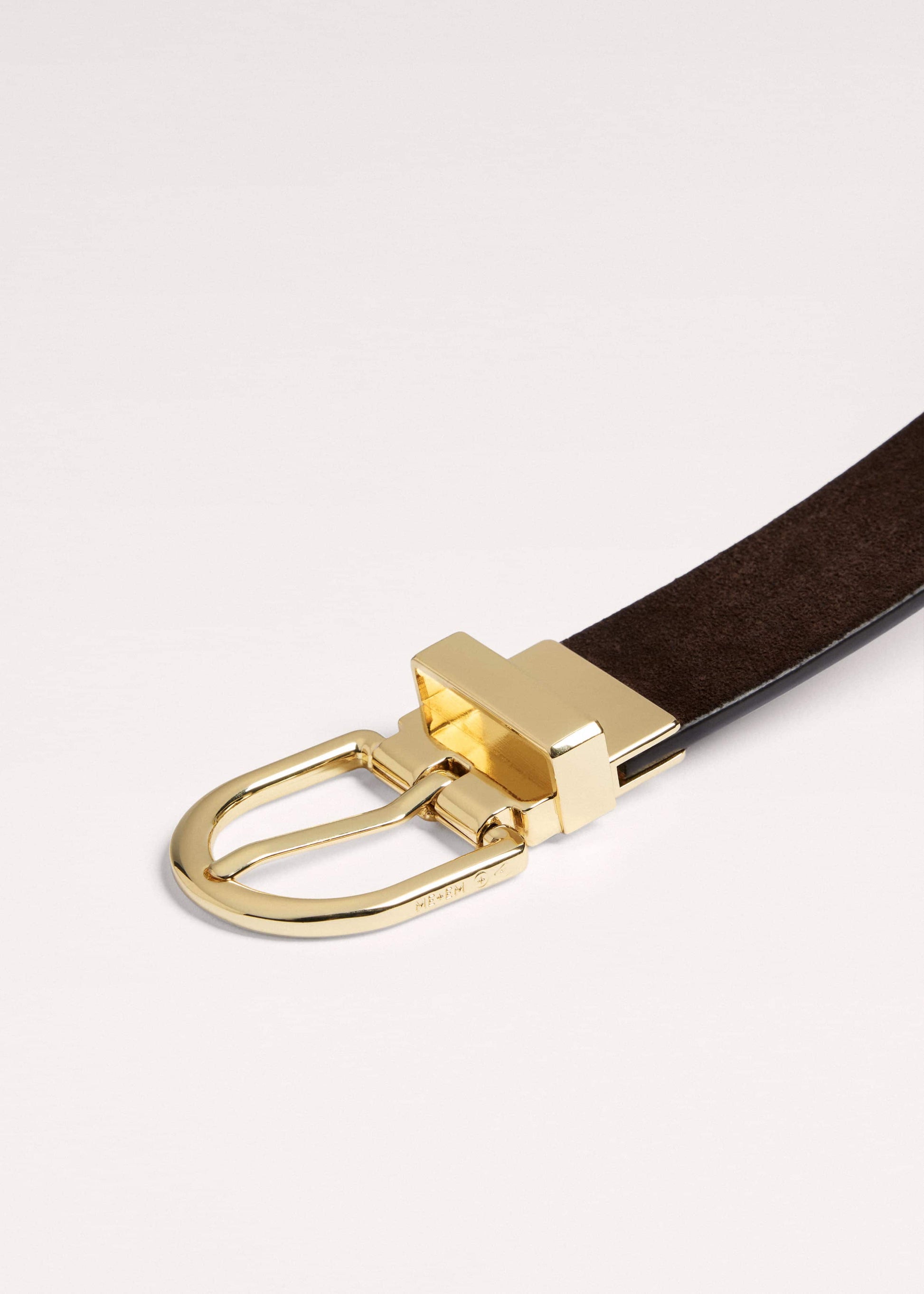 Brown Eyelet Reversible Belt