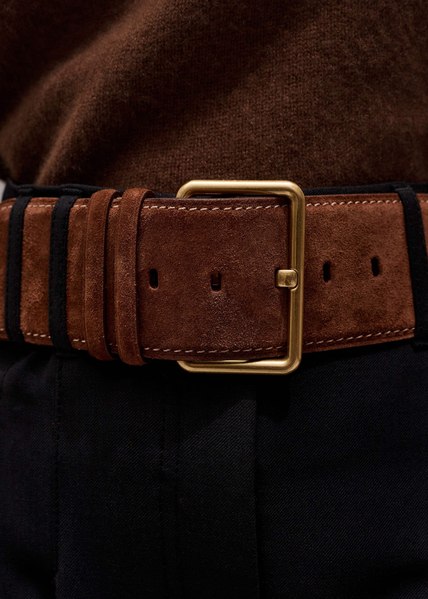 Brown Extra Wide Waisted Belt