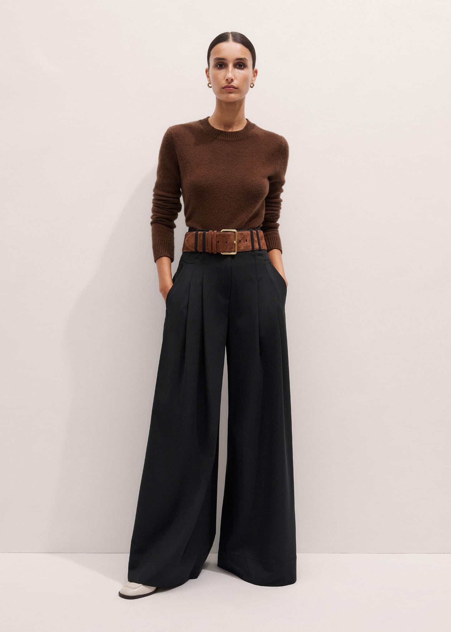 Brown Extra Wide Waisted Belt