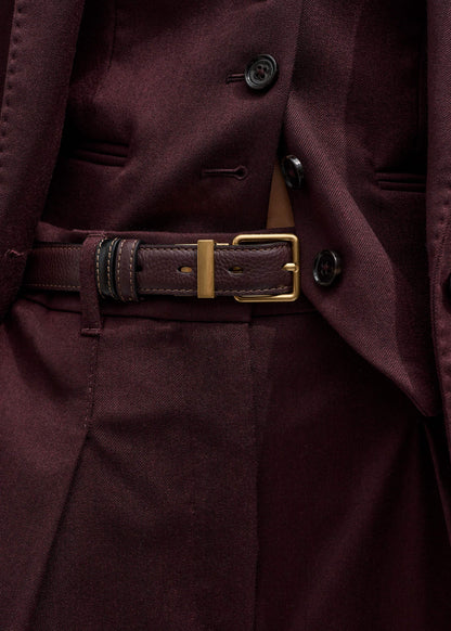 Red Leather Reversible Belt