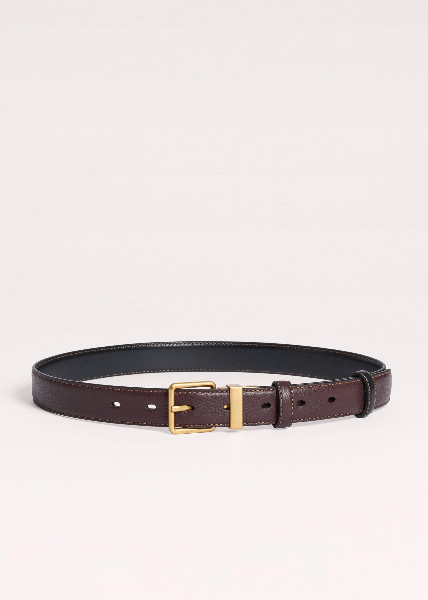 Red Leather Reversible Belt