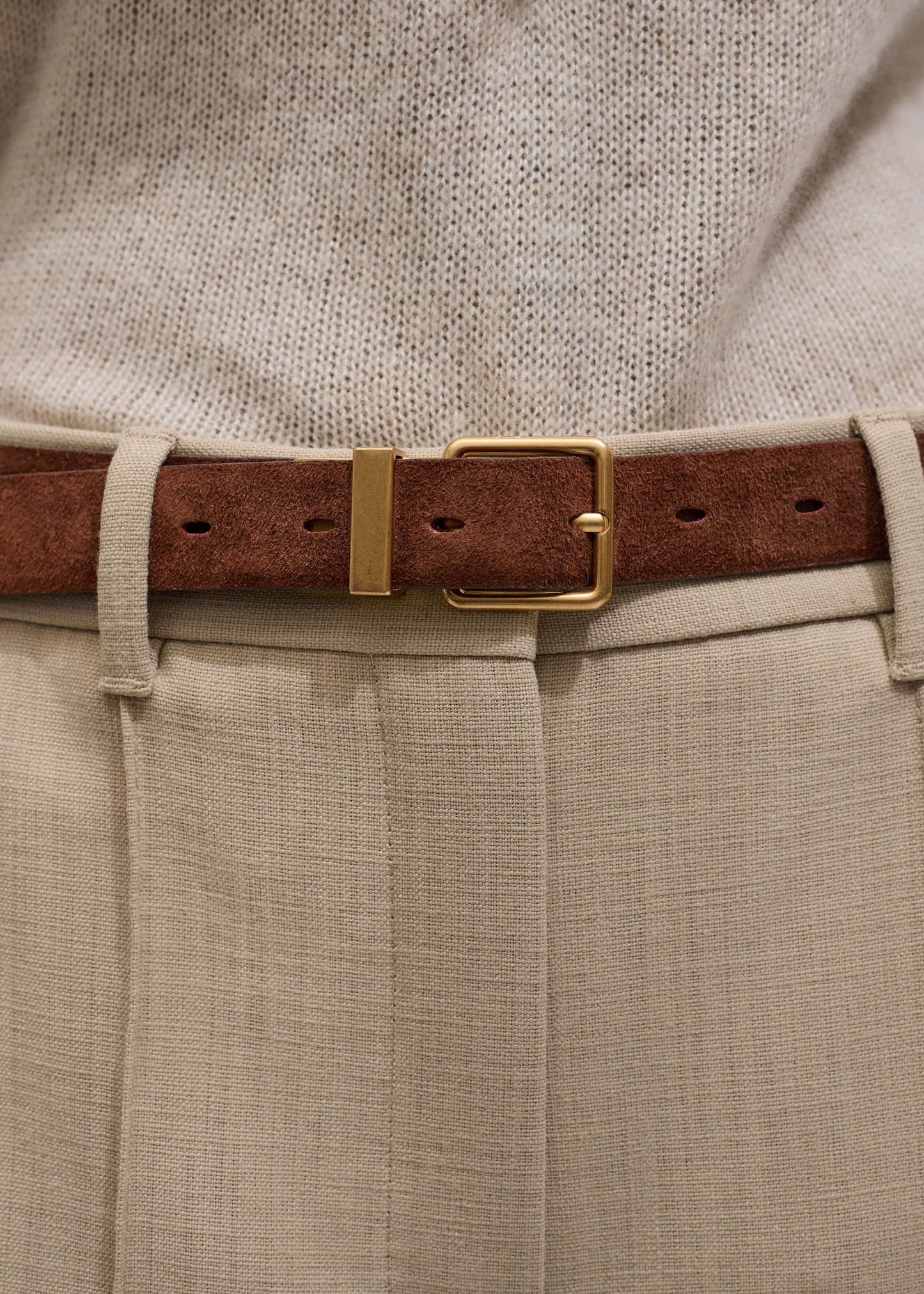 Red Italian Croc Print Reversible Belt