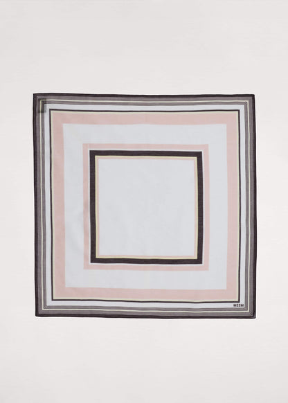 Pink Multi Stripe Border Scarf
