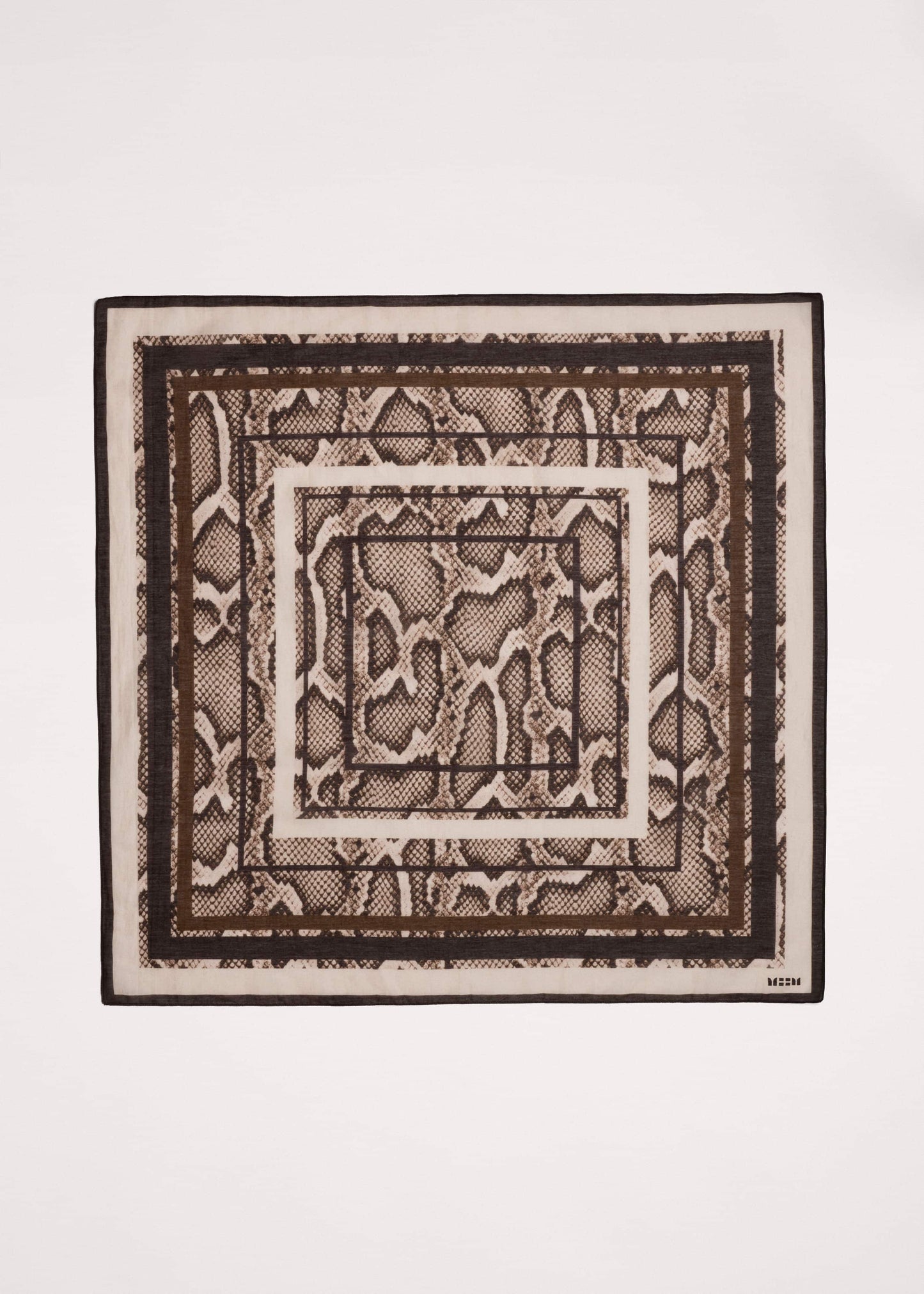 Snake Print Border Scarf
