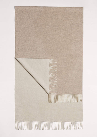Cream Cashmere Blend Travel Scarf